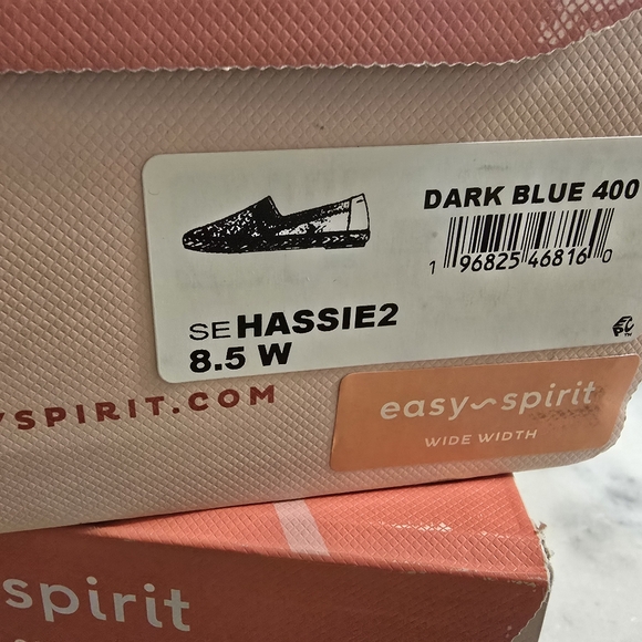 Easy Spirit Hassie Slip On Casual Espadrilles Navy shimmer 8.5 - Picture 10 of 16